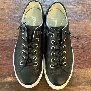 Paul Green Women's Black Leather Sneakers
